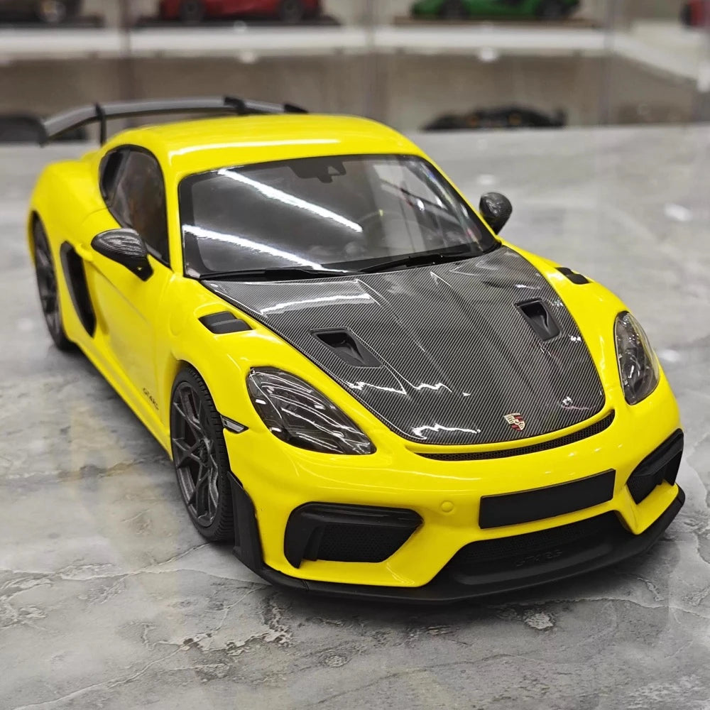 [Minichamps] 1:18 Porsche 2023 718 GT4 RS jaune voiture miniature Die-Cast