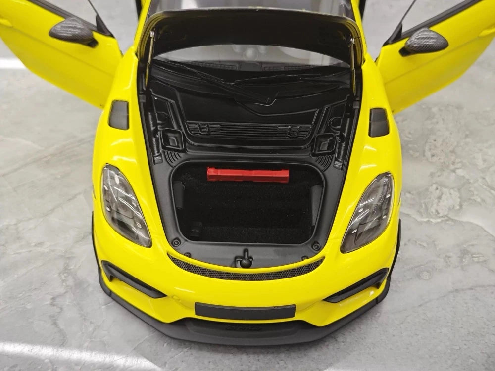 [Minichamps] 1:18 Porsche 2023 718 GT4 RS jaune voiture miniature Die-Cast
