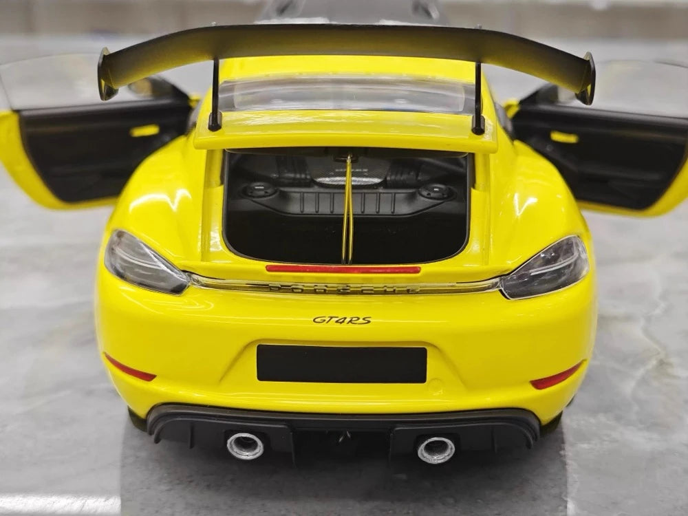 [Minichamps] 1:18 Porsche 2023 718 GT4 RS Yellow Model Car Die-Cast