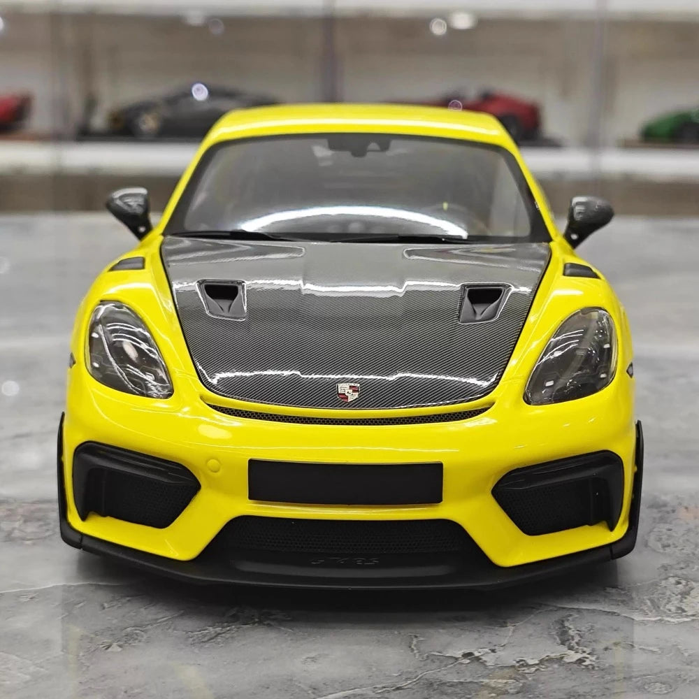 [Minichamps] 1:18 Porsche 2023 718 GT4 RS Yellow Model Car Die-Cast