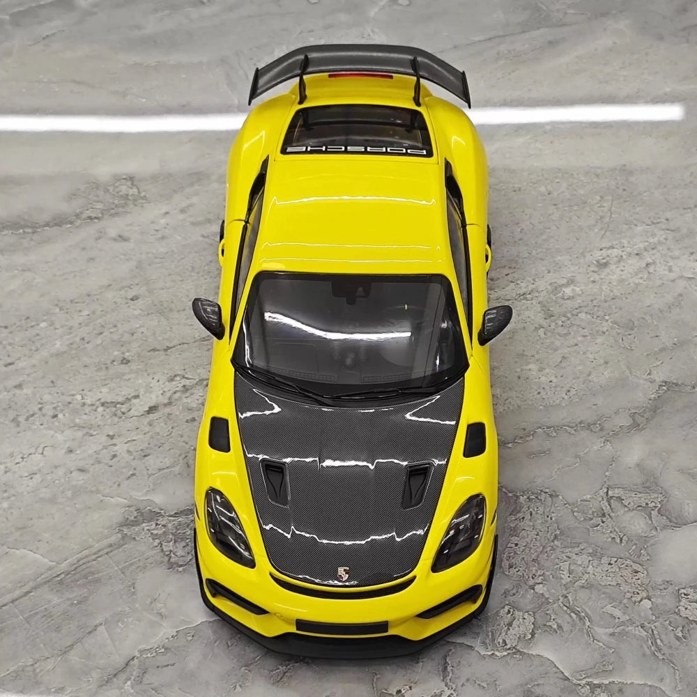 [Minichamps] 1:18 Porsche 2023 718 GT4 RS Yellow Model Car Die-Cast