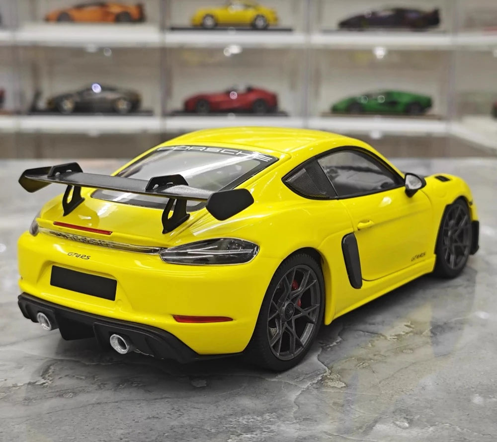 [Minichamps] 1:18 Porsche 2023 718 GT4 RS jaune voiture miniature Die-Cast