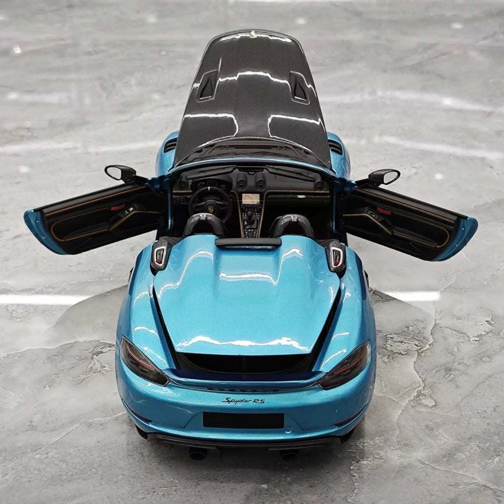 [Minichamps] 1:18 Porsche 2023 718 Spyder RS Blue Model Car Die-Cast
