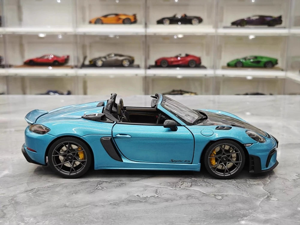 [Minichamps] 1:18 Porsche 2023 718 Spyder RS Blue Model Car Die-Cast