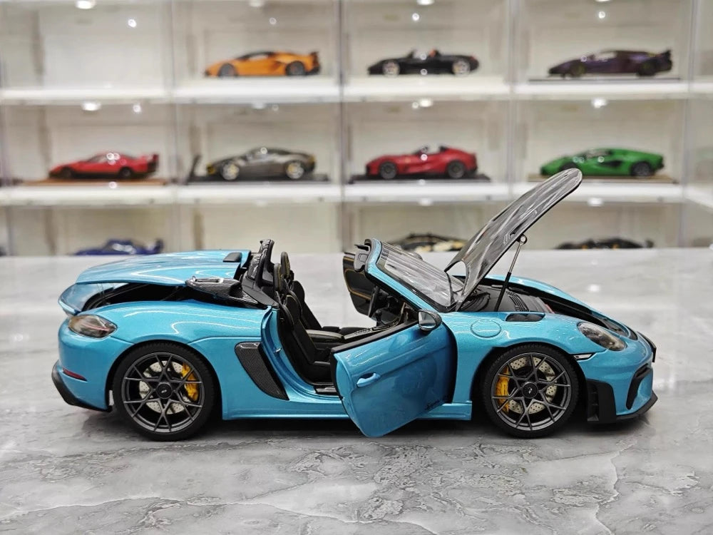 [Minichamps] 1:18 Porsche 2023 718 Spyder RS Blue Model Car Die-Cast