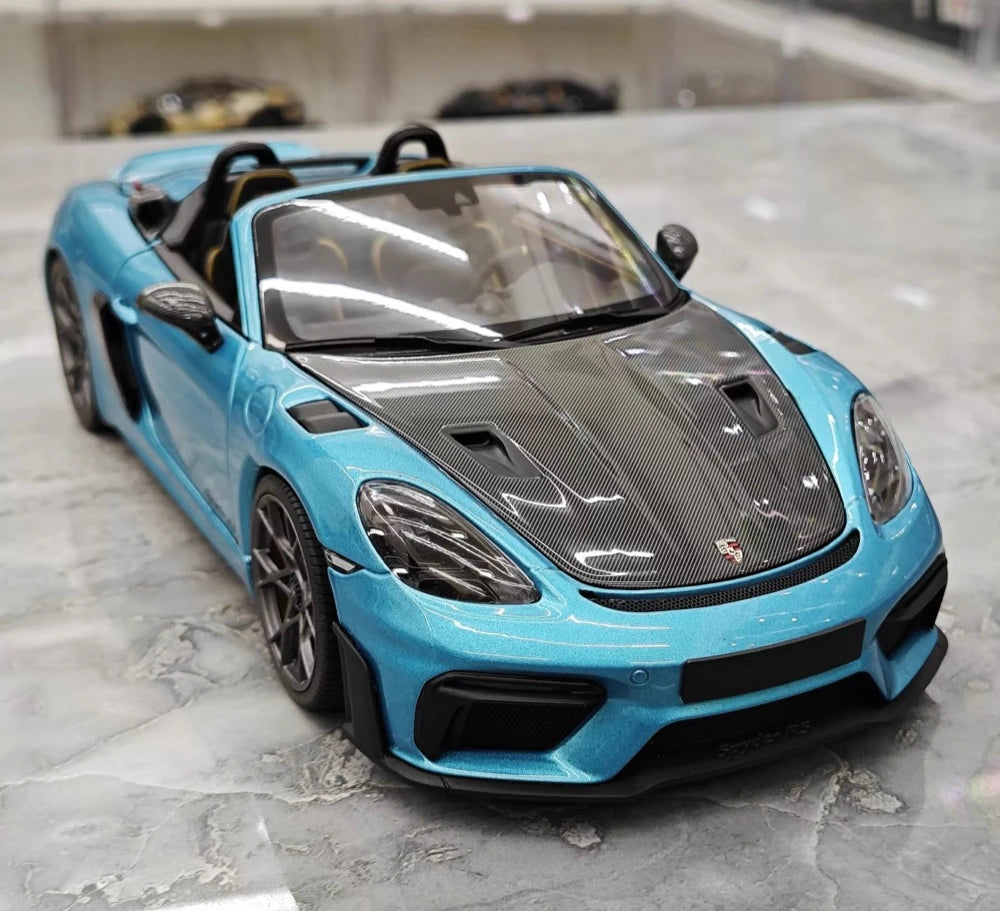[Minichamps] 1:18 Porsche 2023 718 Spyder RS Blue Model Car Die-Cast