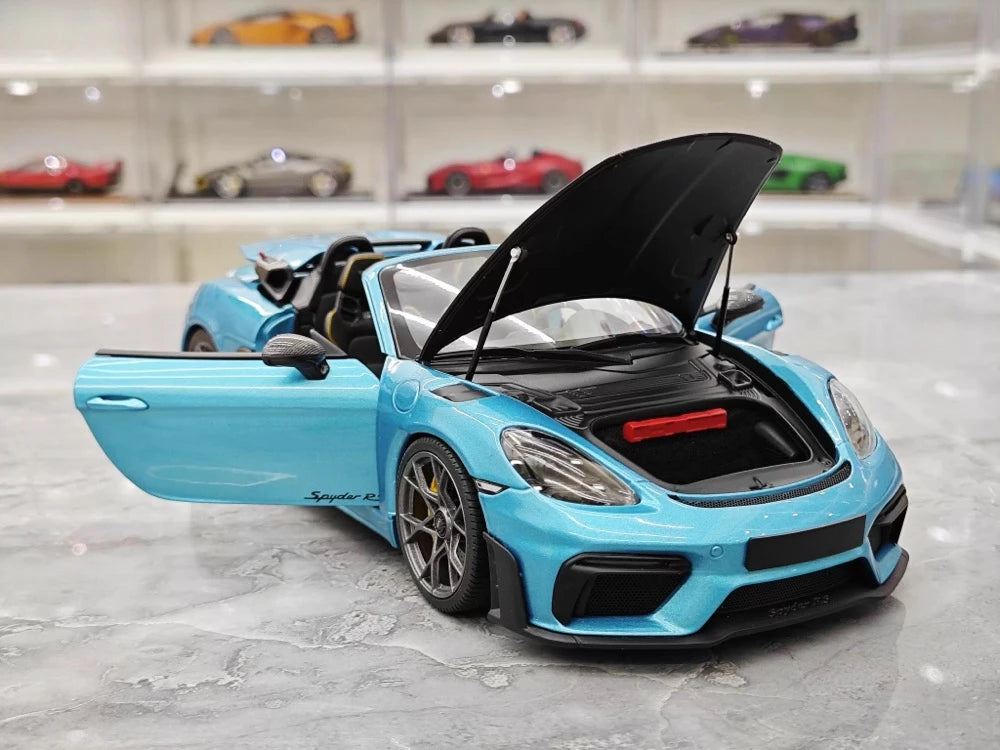 [Minichamps] 1:18 Porsche 2023 718 Spyder RS Blue Model Car Die-Cast