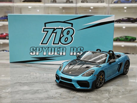 [Minichamps] 1:18 Porsche 2023 718 Spyder RS Blue Model Car Die-Cast