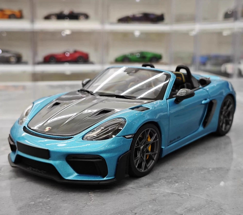 [Minichamps] 1:18 Porsche 2023 718 Spyder RS Blue Model Car Die-Cast