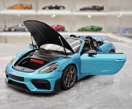 [Minichamps] 1:18 Porsche 2023 718 Spyder RS Blue Model Car Die-Cast
