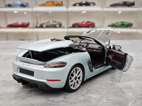 [Minichamps] 1:18 Porsche 2023 718 Spyder RS Ice Blue Model Car Die-Cast