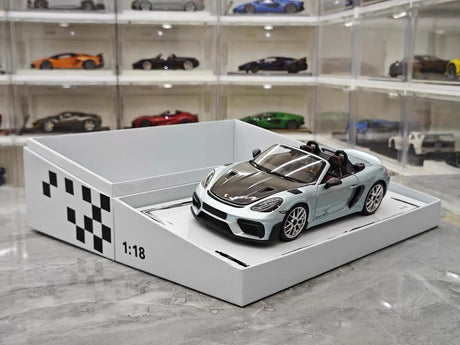 [Minichamps] 1:18 Porsche 2023 718 Spyder RS Ice Blue Model Car Die-Cast