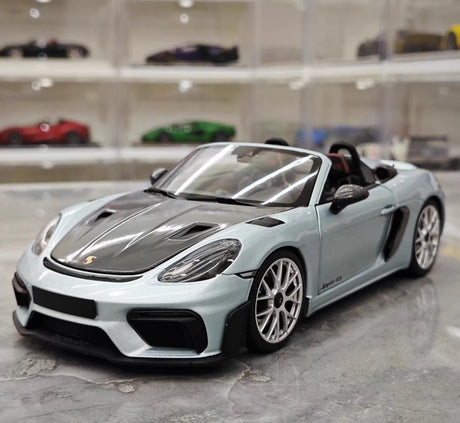 [Minichamps] 1:18 Porsche 2023 718 Spyder RS Ice Blue Model Car Die-Cast
