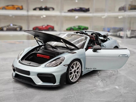 [Minichamps] 1:18 Porsche 2023 718 Spyder RS Ice Blue Model Car Die-Cast