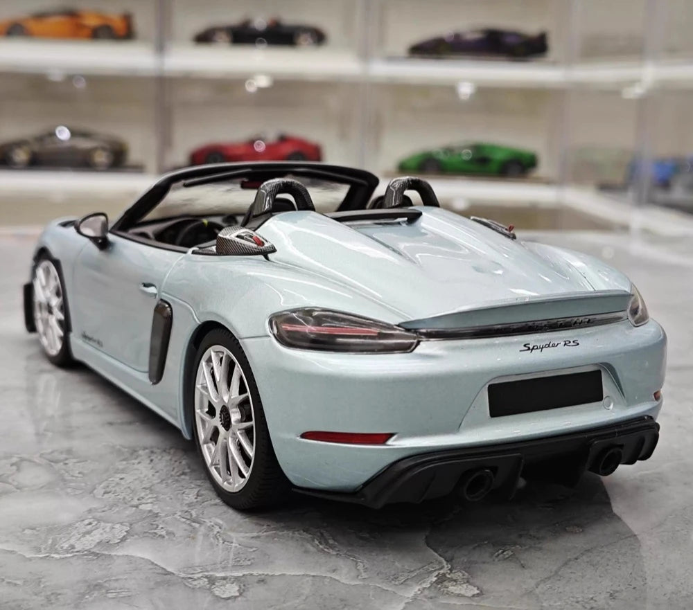 [Minichamps] 1:18 Porsche 2023 718 Spyder RS Ice Blue Model Car Die-Cast