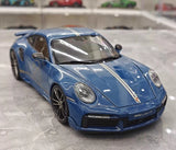 [Minichamps] 1:18 Porsche 2023 911 992 Turbo S 20th Anniversary bleu voiture miniature Die-Cast