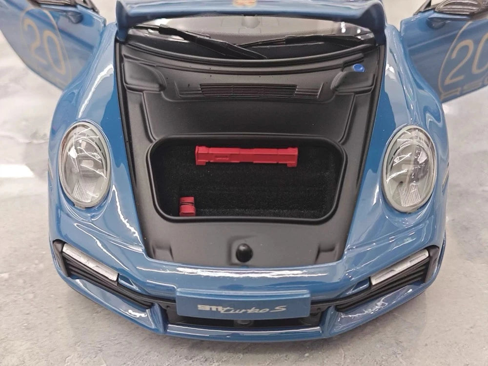 [Minichamps] 1:18 Porsche 2023 911 992 Turbo S 20th Anniversary Blue Model Car Die-Cast