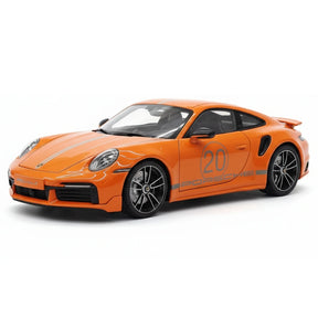 [Minichamps] 1:18 Porsche 2023 911 992 Turbo S 20th Anniversary Orange Model Car Die-Cast