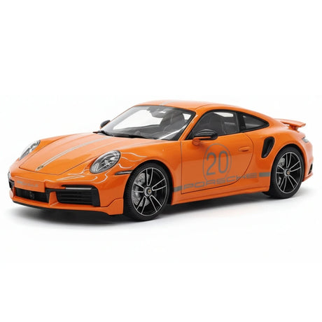 [Minichamps] 1:18 Porsche 2023 911 992 Turbo S 20th Anniversary Orange Model Car Die-Cast