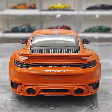 [Minichamps] 1:18 Porsche 2023 911 992 Turbo S 20th Anniversary Orange Model Car Die-Cast