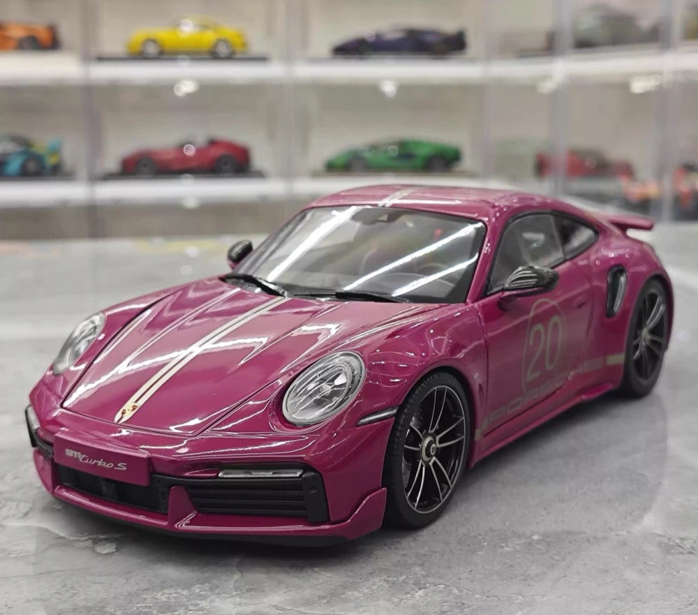 [Minichamps] 1:18 Porsche 2023 911 992 Turbo S 20th Anniversary Red Model Car Die-Cast