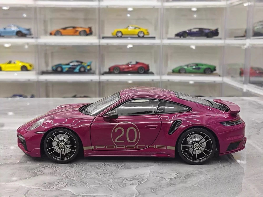 [Minichamps] 1:18 Porsche 2023 911 992 Turbo S 20th Anniversary Red Model Car Die-Cast