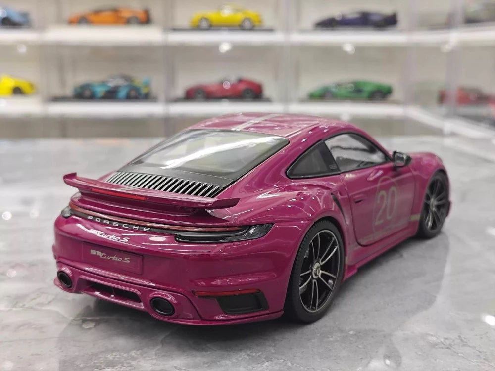 [Minichamps] 1:18 Porsche 2023 911 992 Turbo S 20th Anniversary Red Model Car Die-Cast
