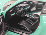 [Minichamps] 1:18 Porsche 2023 911 992 Turbo S 20th Anniversary Tiffany Blue Model Car Die-Cast