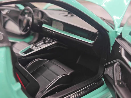 [Minichamps] 1:18 Porsche 2023 911 992 Turbo S 20th Anniversary Tiffany Blue Model Car Die-Cast