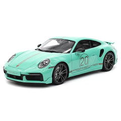 [Minichamps] 1:18 Porsche 2023 911 992 Turbo S 20th Anniversary Tiffany blauw modelauto Die-Cast