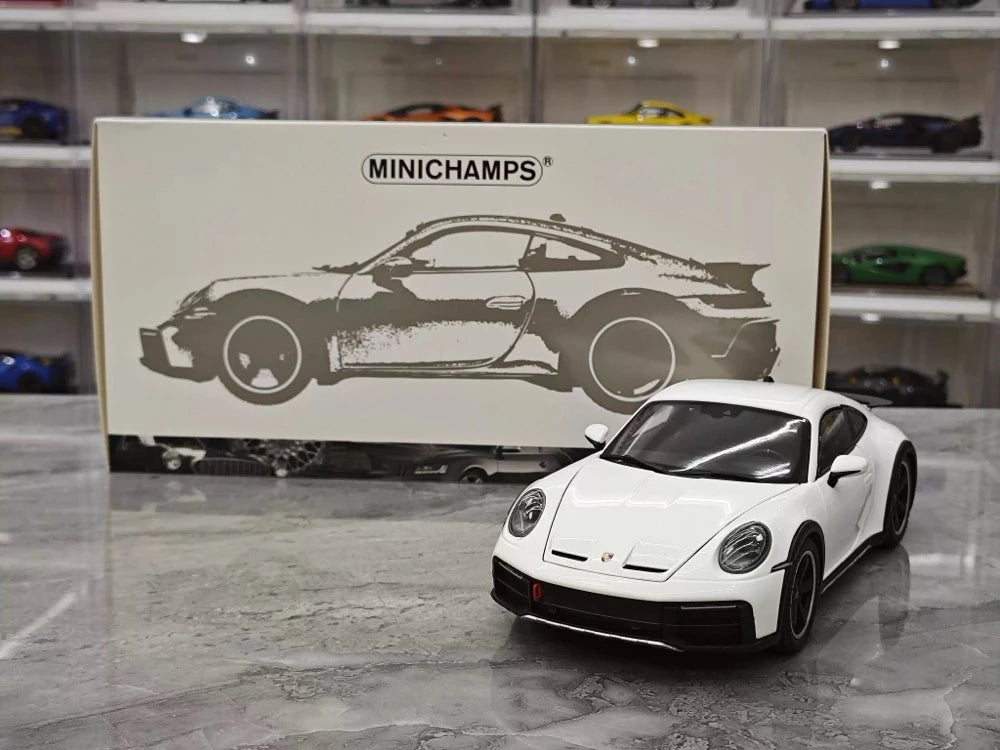 [Minichamps] 1:18 Porsche 2023 911 Dakar White Model Car Die-Cast