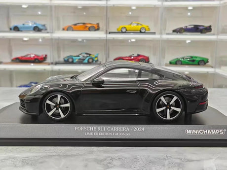 [Minichamps] 1:18 Porsche 2024 911 992.2 Carrera Black Model Car Resin