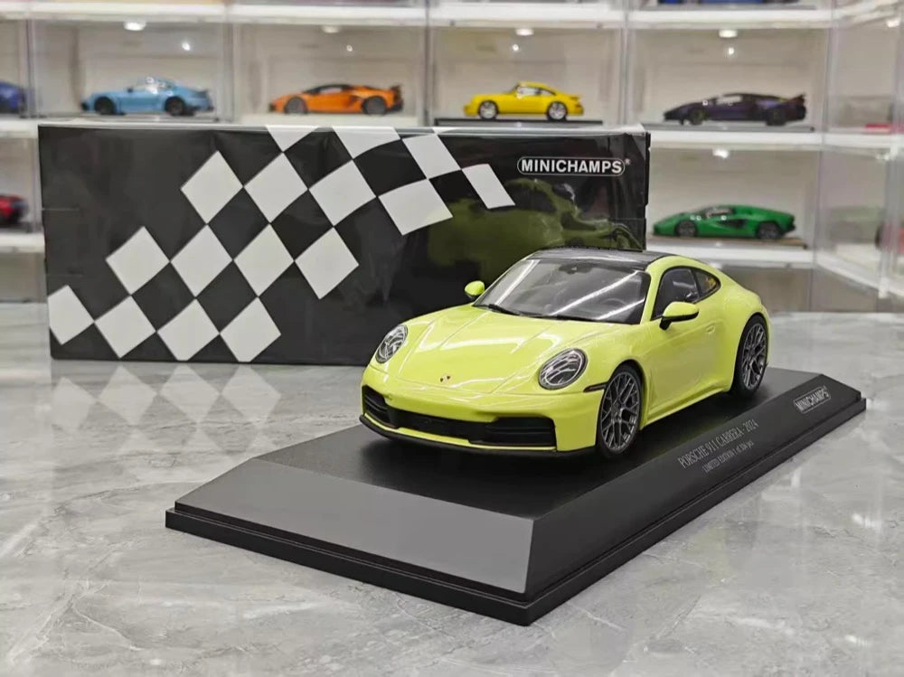 [Minichamps] 1:18 Porsche 2024 911 992.2 Carrera vert voiture miniature Resin