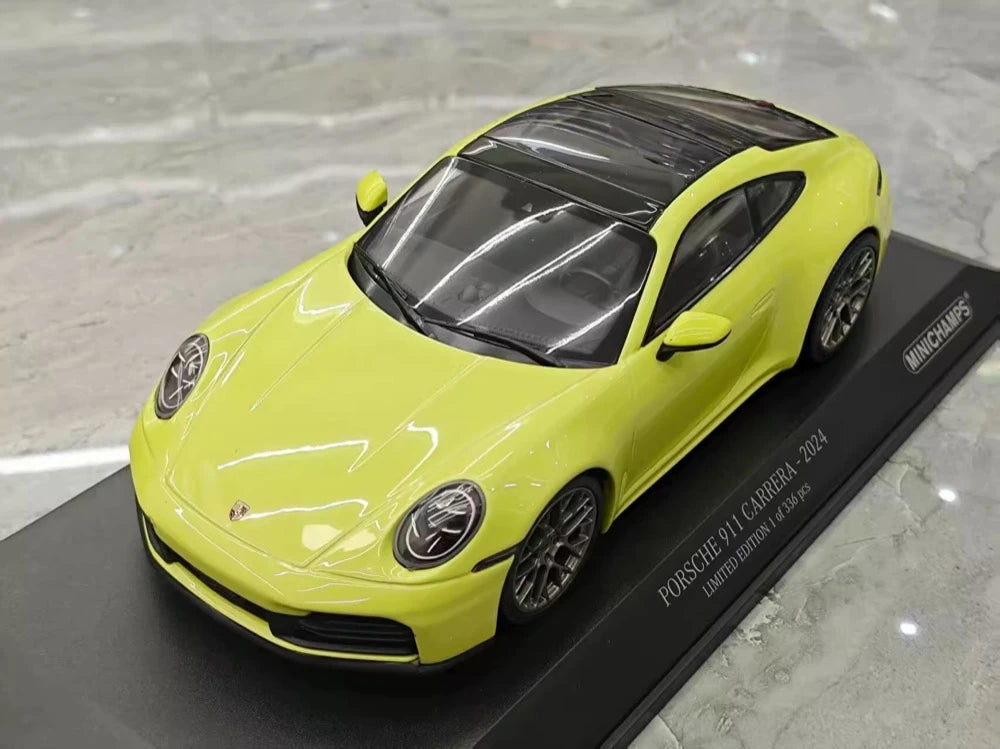 [Minichamps] 1:18 Porsche 2024 911 992.2 Carrera vert voiture miniature Resin