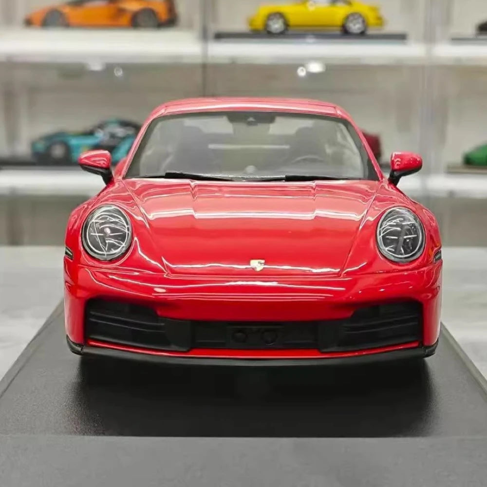 [Minichamps] 1:18 Porsche 2024 911 992.2 Carrera rosso modellino di auto resina
