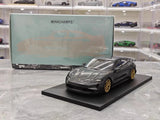 [Minichamps] 1:18 Porsche 2024 Taycan Turbo GT grå modellbil harts