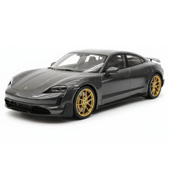[Minichamps] 1:18 Porsche 2024 Taycan Turbo GT gris voiture miniature Resin