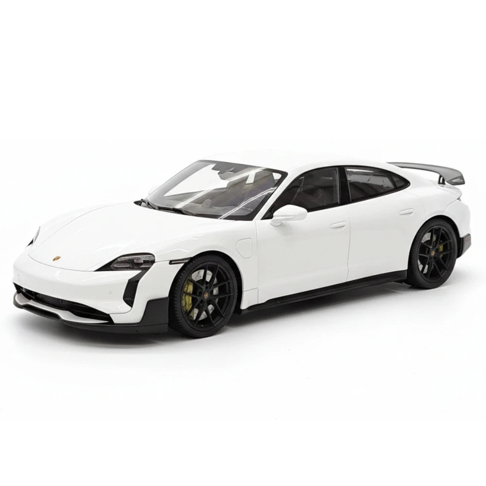 [Minichamps] 1:18 Porsche 2024 Taycan Turbo GT White Model Car Resin
