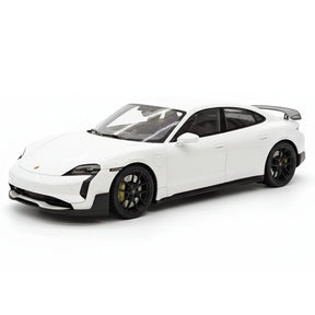 [Minichamps] 1:18 Porsche 2024 Taycan Turbo GT White Model Car Resin