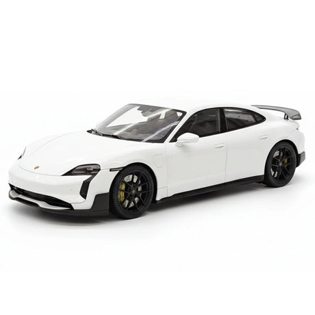 [Minichamps] 1:18 Porsche 2024 Taycan Turbo GT White Model Car Resin