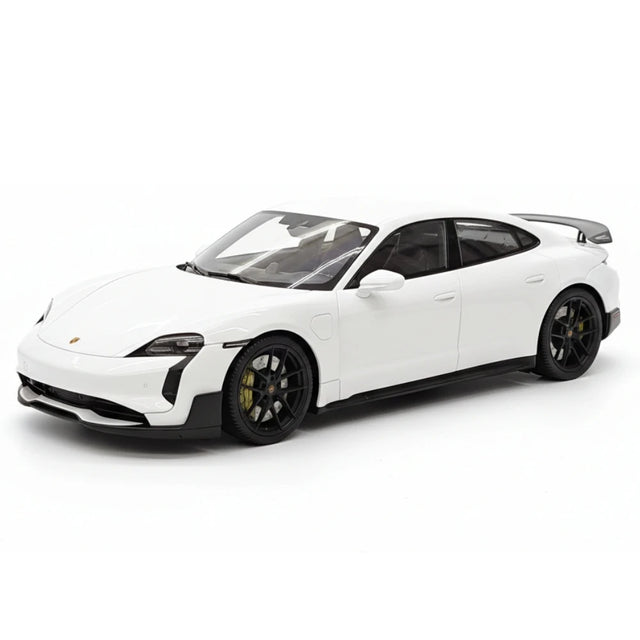 [Minichamps] 1:18 Porsche 2024 Taycan Turbo GT White Model Car Resin