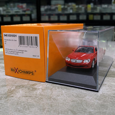 Minichamps Mercedes-Benz 2001 SL-Class R230 Red 1:43 – Collectible Diecast Model Die-Cast