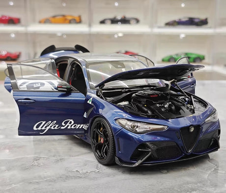 [MotorHelix] 1:18 Alfa Romeo 2021 Giulia GTAm Blue Model Car Die-Cast