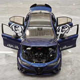 [MotorHelix] 1:18 Alfa Romeo 2021 Giulia GTAm blå modellbil Die-Cast