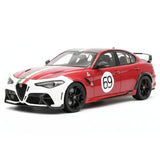MotorHelix Alfa Romeo 2021 Giulia GTAm vermelho and branco 1:18 – modelo de coleção em metal fundido