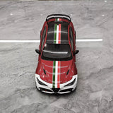 MotorHelix Alfa Romeo 2021 Giulia GTAm vermelho and branco 1:18 – modelo de coleção em metal fundido