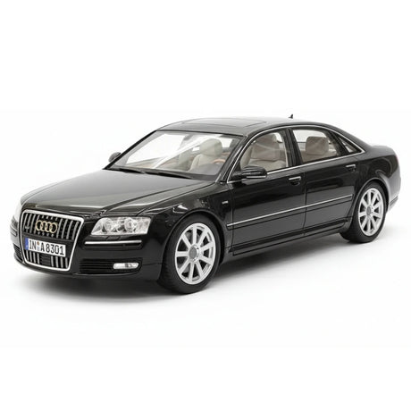 [MotorHelix] 1:18 Audi 2008 A8 W12 Black Model Car Resin