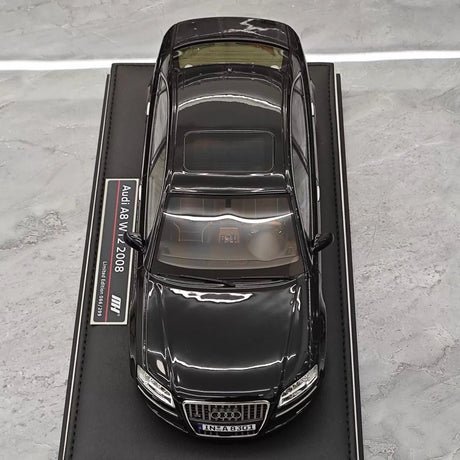 [MotorHelix] 1:18 Audi 2008 A8 W12 Black Model Car Resin