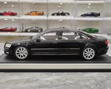 [MotorHelix] 1:18 Audi 2008 A8 W12 svart modellbil harts