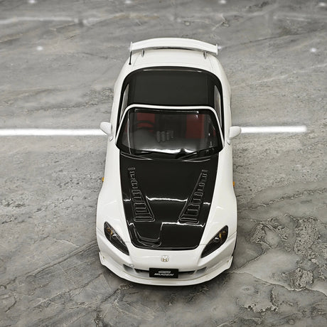 MotorHelix Honda 2005 S2000 AP2 MUGEN Platinum White Pearl 1:18 – Collectible Diecast Model Die-Cast